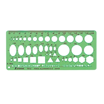【メール便での発送商品】 テンプレート TH-2 一般総合定規(小) 66022