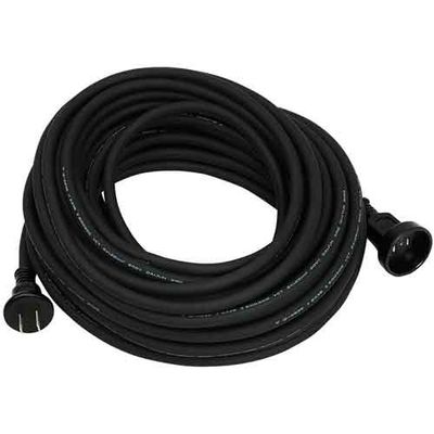 防雨延長コード 黒・1口 15A・20M