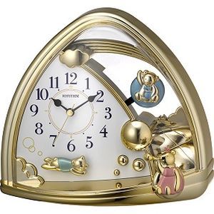 置き時計 飾り振り子付き ファンタジーランド762SR(ゴールド)