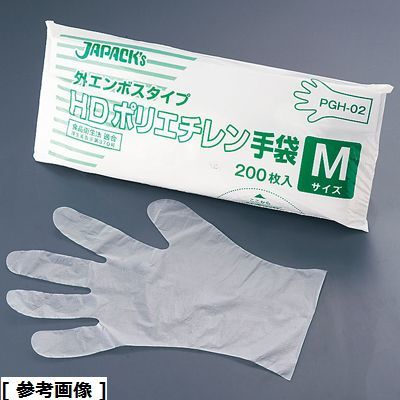 ジャパックス STBF201 HDポリエチレン手袋(PGH-01 S/200枚入)
