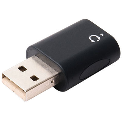【メール便での発送商品】オーディオ変換アダプタ USBポート-3.5mmミニジャック 4極タイプ