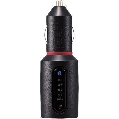 FM�g�����X�~�b�^�[/Bluetooth/USB2�|�[�g�t/3.4A/���܂����[�d/�d�ቹ���[�h�t/4�`�����l��/�u���b�N