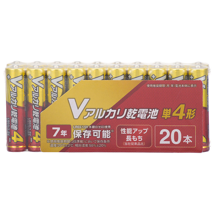 アルカリ乾電池Vシリーズ単四20P