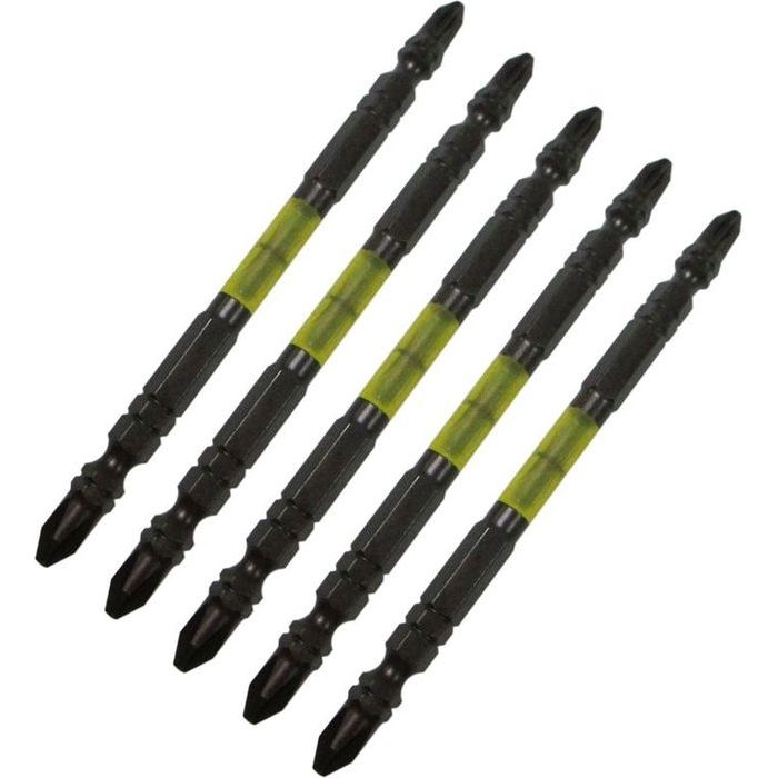 【メール便での発送商品】 黒龍靭ビット タフ 5本組 +2×110mm マグネット付き