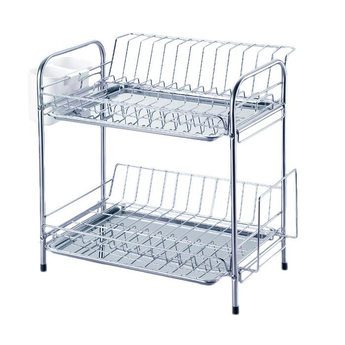 「フルーラ」パイプ式ニ段水切りバスケット