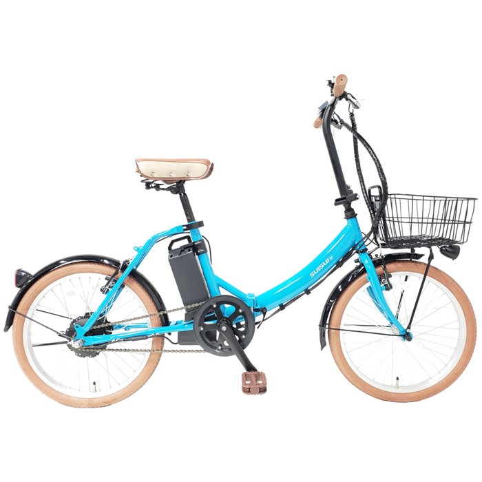 20インチ折りたたみ電動アシスト自転車「SUISUI Fleur(フルール)」(ターコイズブルー)