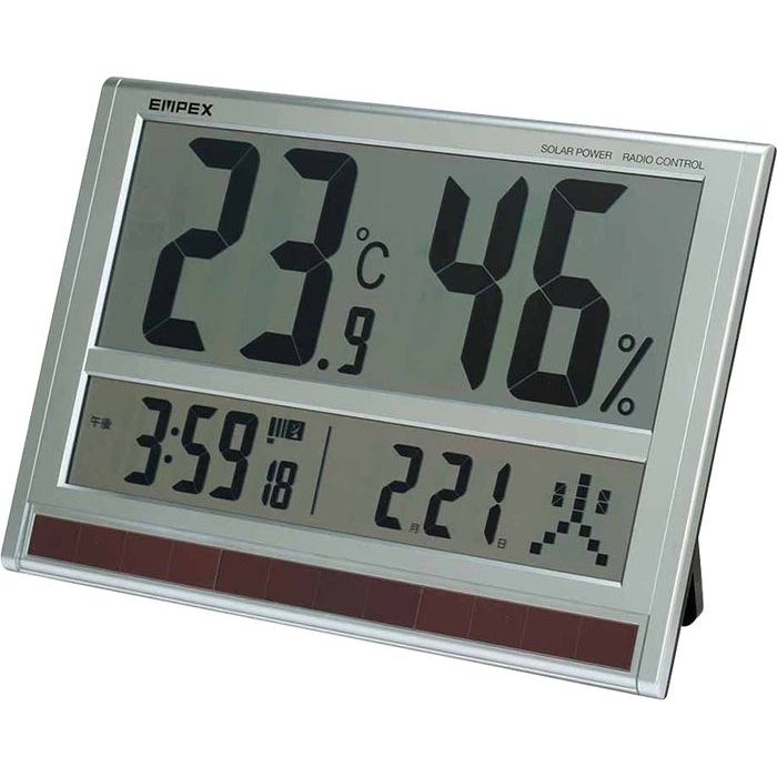 エンペックス ジャンボソーラー温湿度計