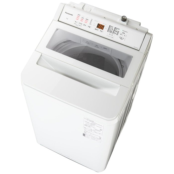 全自動洗濯機 「スゴ落ち泡洗浄&パワフル立体水流」で強力洗浄 (ホワイト)
