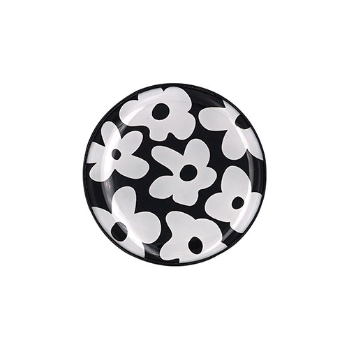 グリップトック スマホグリップ 円型 ビッグフラワー ブラック