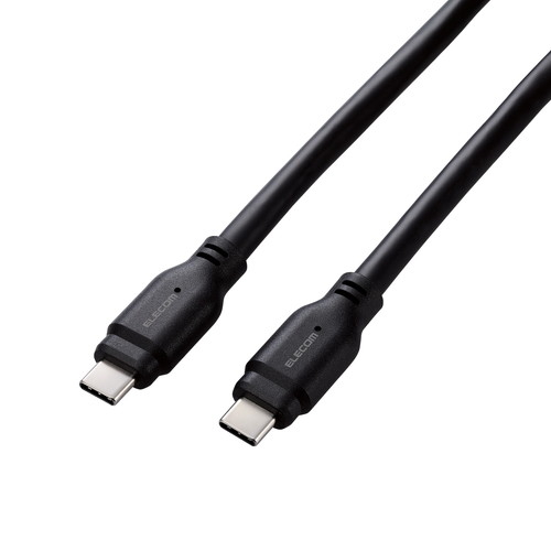 タイプCケーブル (Type-C to C) 1.5m PD 100W USB10Gbps準拠 【MacBook Pro iPad iPhone 等対応】ブラック【メール便での発送商品】