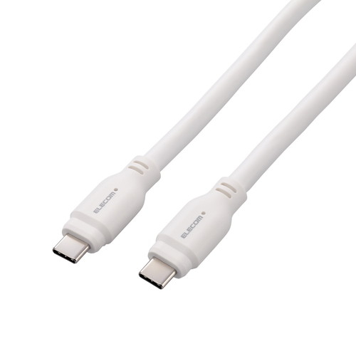 タイプCケーブル (Type-C to C) 1.5m PD 100W USB10Gbps準拠 【MacBook Pro iPad iPhone 等対応】ホワイト【メール便での発送商品】