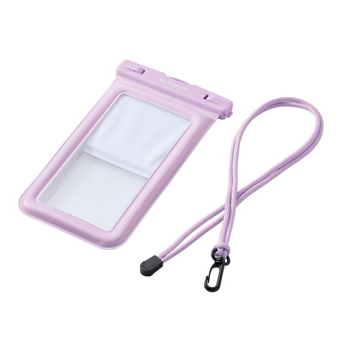 防水スマホケース 防水ポーチ IPX8 水没防止設計 顔認証対応 (防水ケース×1 ショルダーストラップ×1) ラベンダー
