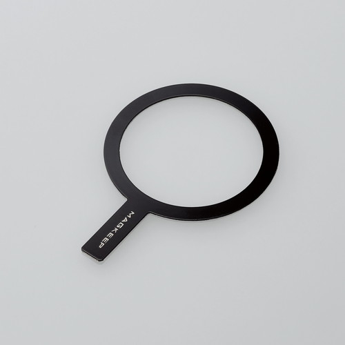 【メール便での発送商品】MagSafe 磁力ワイヤレス充電器対応 メタルリングステッカー シール 貼り付けツール付属 ブラック