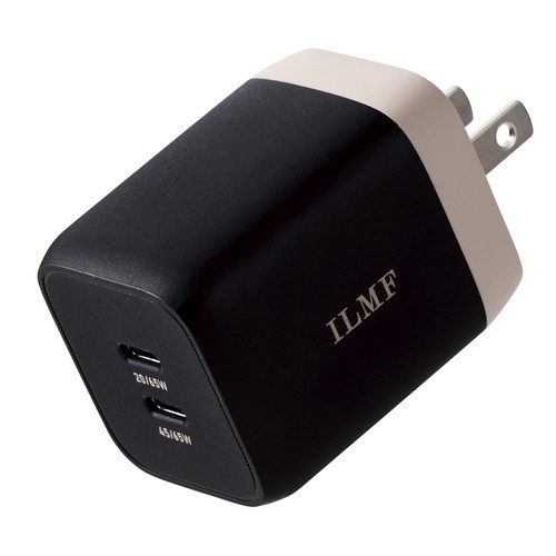 USB Type-C [d RZg PD 65W PPS [d TypeC×2 ܂肽݃vO ^ y GaN̗p ILMF ubN
