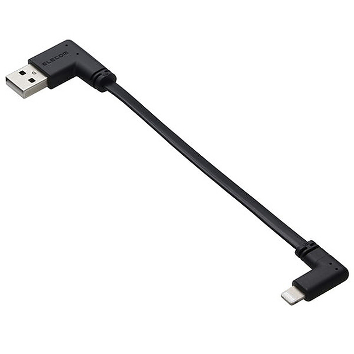 y[֔iziPhonepf[^]E[dpP[u (USB-A - Lightning/USB2.0) (ubN)