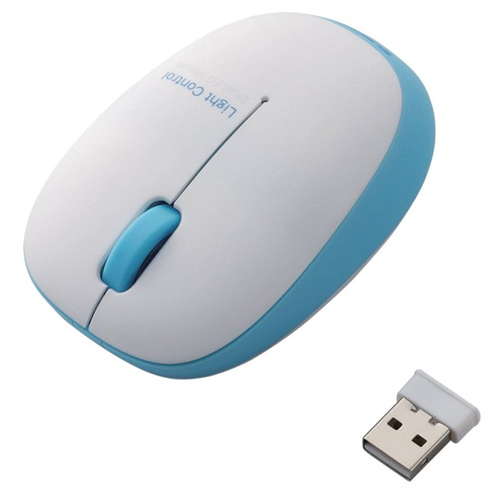 エレコム M-BL20DBBU マウス ワイヤレス 無線 3ボタン 小型 軽量 重さ50g Windows11 Mac Android ブルー (MBL20DBBU)