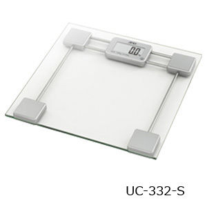 【納期目安：１週間】A & D 【送料無料】UC-332-S ガラストップのシンプルなデザイン!100g表示で、日々の体重の変化を正しくはかれるパーソ
