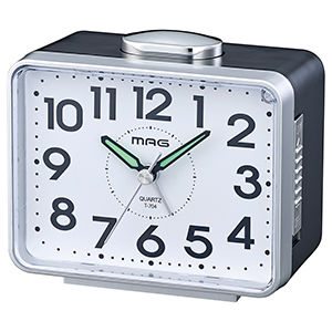 MAG T-704SM-Z 文字板が見やすいスタンダードなデザイン 目覚まし時計 ベル太郎 (銀メタリック) (T704SMZ)