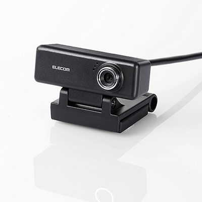 エレコム 【送料無料】UCAM-C520FBBK WEBカメラ マイク内蔵 200万画素 高精細ガラスレンズ 上下角度調整可能 ブラック 1個 (UCAMC520FBBK
