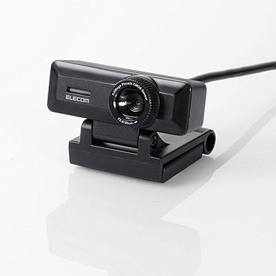 エレコム 【送料無料】UCAM-C750FBBK WEBカメラ マイク内蔵 500万画素 ワイドスクリーンFull HD対応 ブラック 1個 (UCAMC750FBBK)