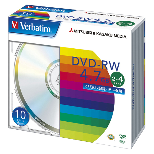 三菱化学メディア 4991348061203 PC DATA用 DVD-RW パソコンデータ用書き換えタイプ DHW47Y10V1 (10枚)