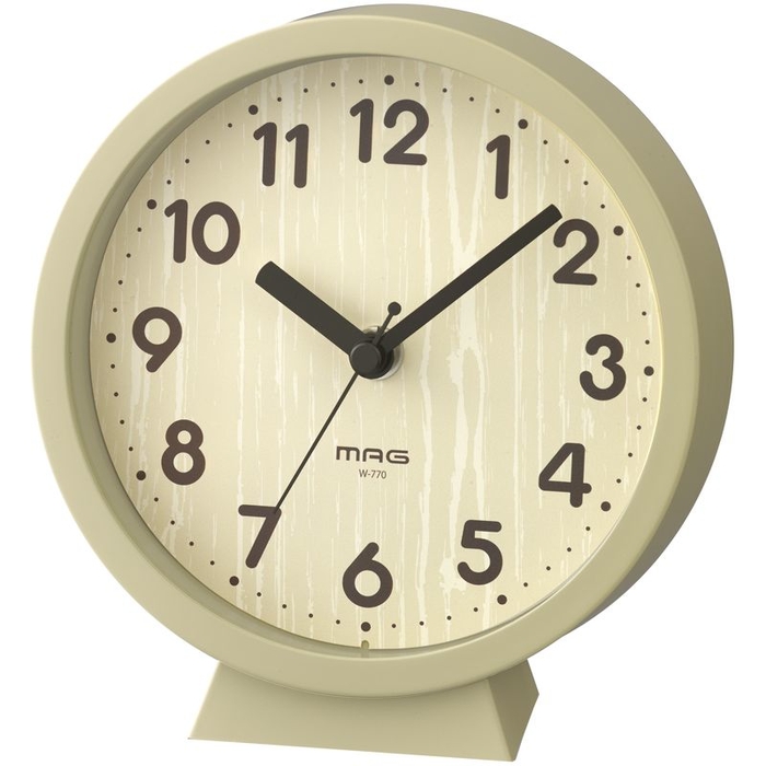 MAG 【送料無料】W-770N-Z 壁掛時計にもなる、おしゃれな木目調置掛兼用時計 MAG置掛両用時計 コンポート (ナチュラル) (W770NZ)
