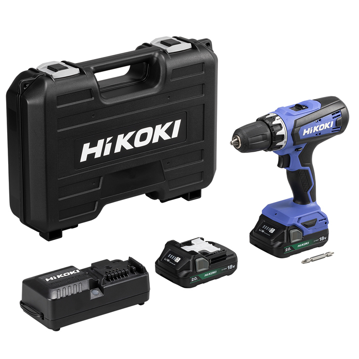 HiKOKI（日立工機） 【送料無料】FDS18DF(2BG) 18V コードレス ドライバドリル チャック 1.5〜13mm 22段クラッチ 2.0Ah 蓄電池×2個 充電