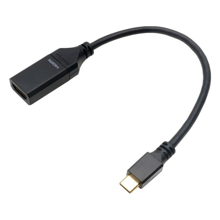 ホーリック 【送料無料】UCHAF-742BB USB Type-C→HDMI変換アダプタ 10cm USB Type-Cオス-HDMIメス[メーカー在庫限り] (UCHAF742BB)