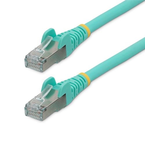 StarTech NLAQ-5M-CAT6A-PATCH LANケーブル/5m/アクア/LSZH(低煙ゼロハロゲン)/10GbE 500MHz/100W PoE++/S/FTP/ETL認証済 (NLAQ5MCAT6APA