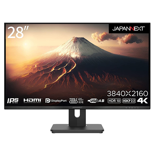 ジャパンネクスト 【送料無料】JN-IPS282UHDR-C65W 28インチ ワイド 4K液晶ディスプレイ(3840x2160/IPS/DP/HDMI/Type-C 65W給電/スピーカ