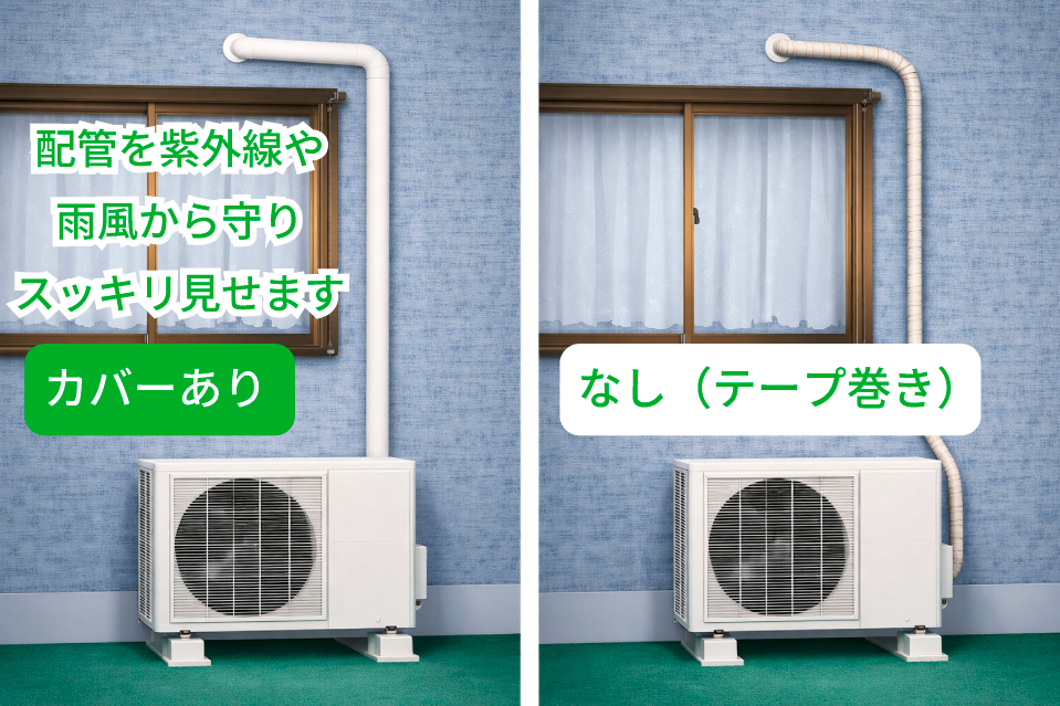 室外機の配管カバー